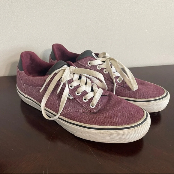 Vans Other - Vans Atwood Deluxe Sneakers Men’s Size 10 Port Royal Burgundy/ White Skater Low